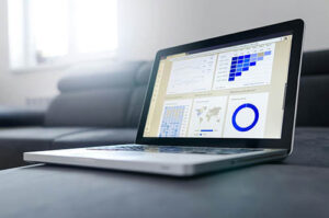 data graph on a computer screen